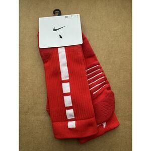 NWT Nike Elite Basketball Cushion Socks Red White Size XL 12-15 PS0003 658 NEW